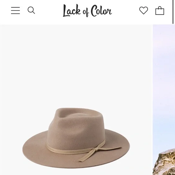 NWT Lack of Color Zulu ll Hat in Sand Lack Of Color Zulu Lack Of Color Zulu Rancher Wool Hat In  main image 3